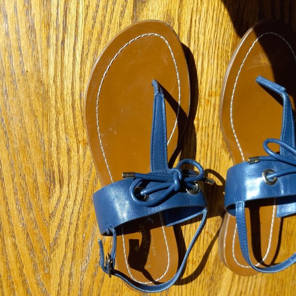 Kate Spade Navy Blue Thong Sandals - Picture 12 of 16